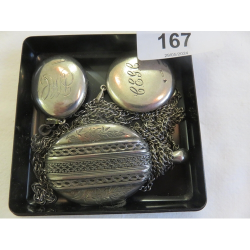 167 - Three Silver Lockets