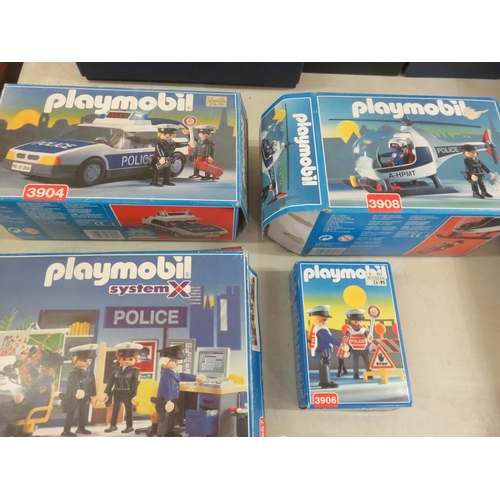 180 - Four Playmobil Boxed Police Sets