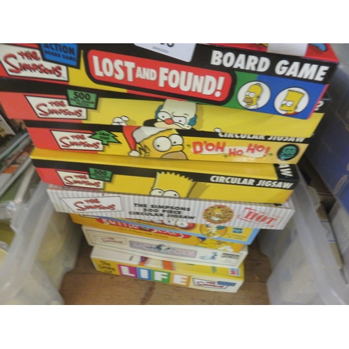 183 - Nine Boxed Simpsons Board Games