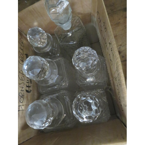 185 - Box with six Decanters