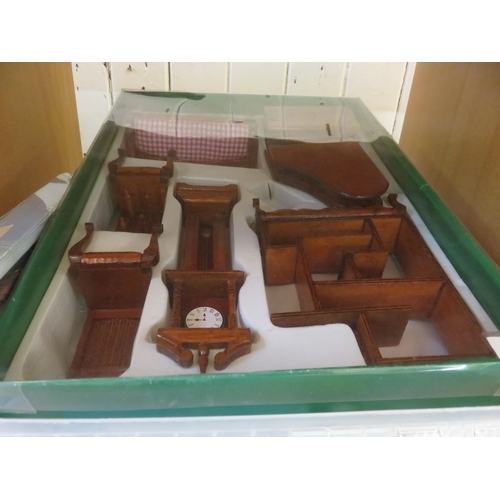 207 - Box of Dolls House Furniture