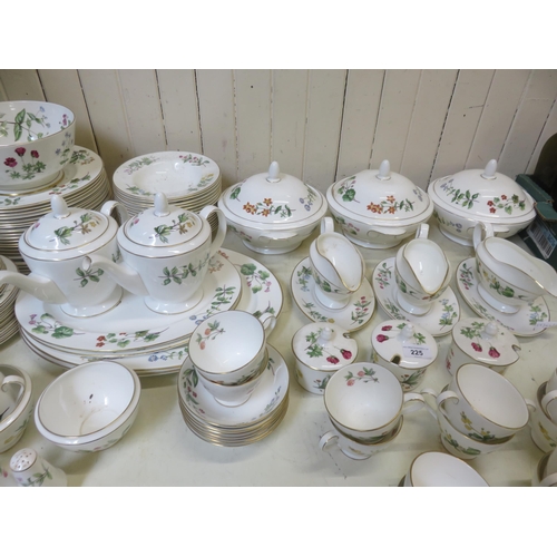 225 - Minton Meadow Pattern Tea and Dinner Service, 12 pieces and spares