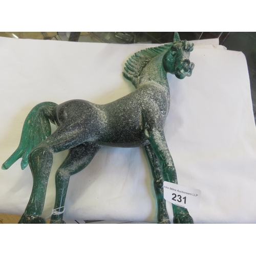 Mirano Glass Horse Figure with certificate