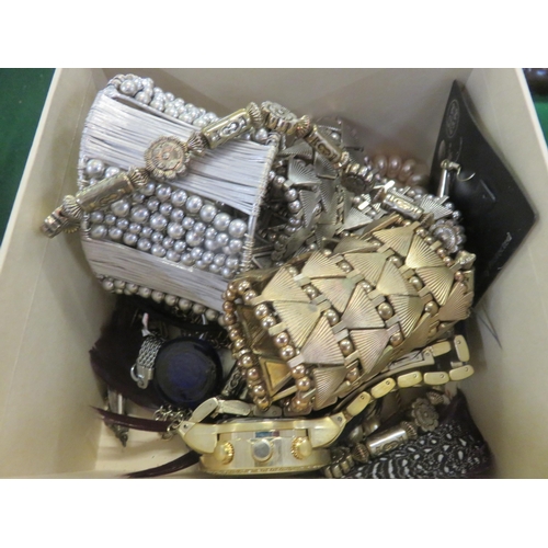 245 - Box and Tin of Costume Jewellery