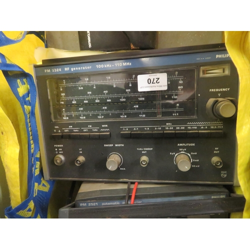 270 - Universal Bridge - Philips HF Generator, Philips Multimeter and Rhode and Schwarz Multimeter