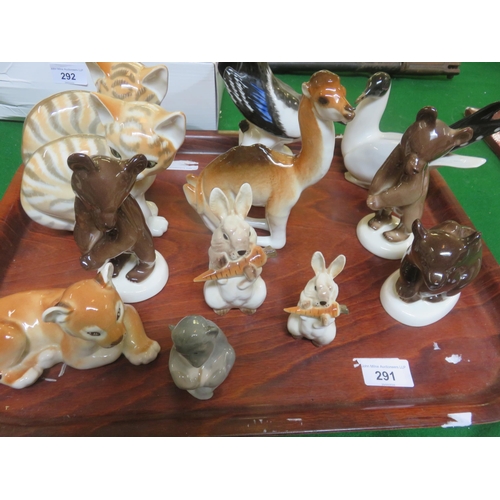 291 - Tray of assorted Russian Animal Figures