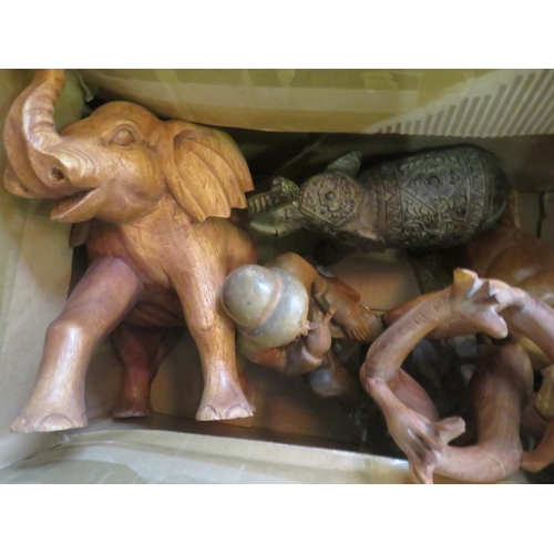 368 - Box of Wooden Carvings