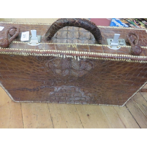 371 - Crocodile Skin Suitcase