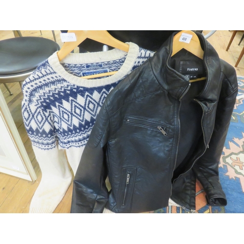 408 - Leather Jacket and Wool Jumper