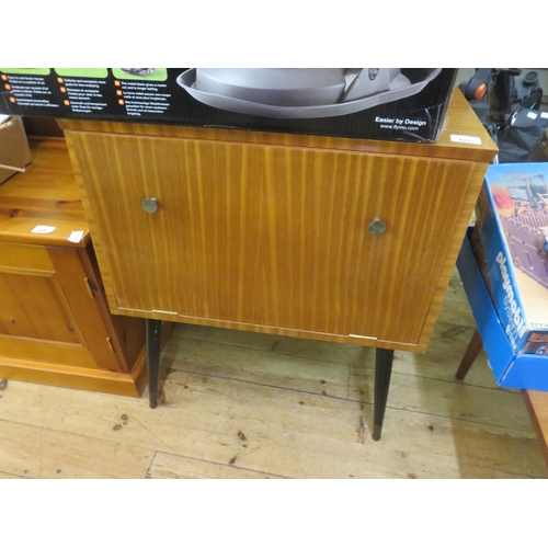 427 - Teak fall front Music/Record Cabinet