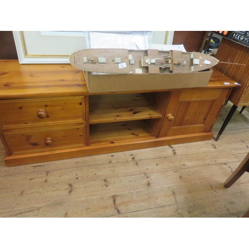 428 - Three Drawer Pine Long John Table