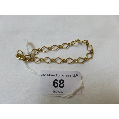 68 - 9ct. Gold Child's Bracelet 2.6 grams