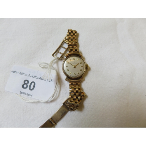 80 - 9ct. Gold Helvetica Ladies Wrist Watch