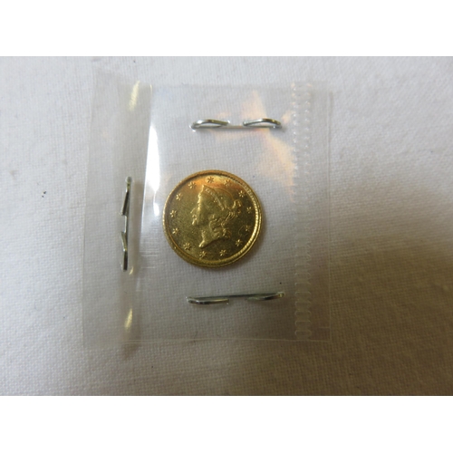 98 - 1854 US $1 One Dollar Liberty Head Dollar Gold Coin, Type 1