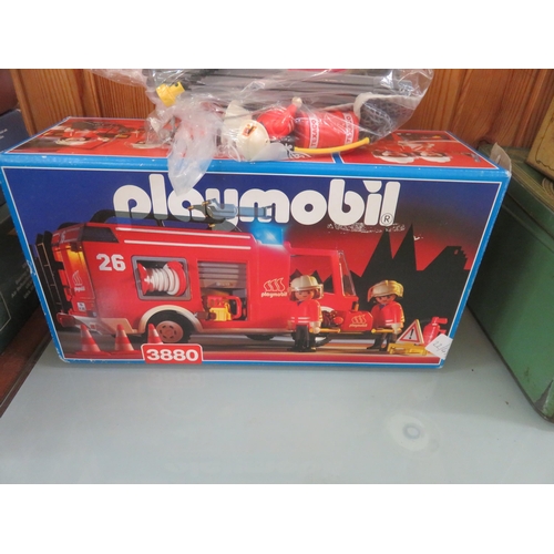 411A - Playmobil Boxed Fire Engine Set