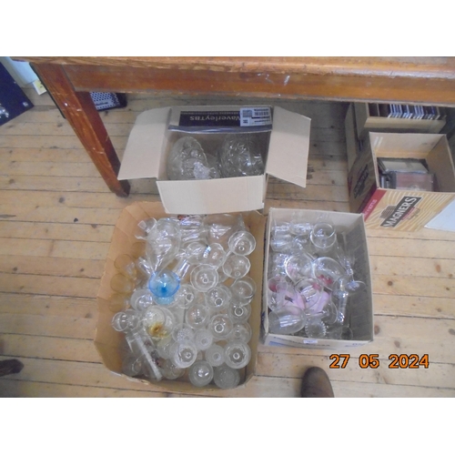 181 - Large Quantity of Glass and Crystal x Three Boxes