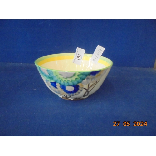 187 - Clarice Cliff Bizarre Range. Viscaria Pattern Bowl