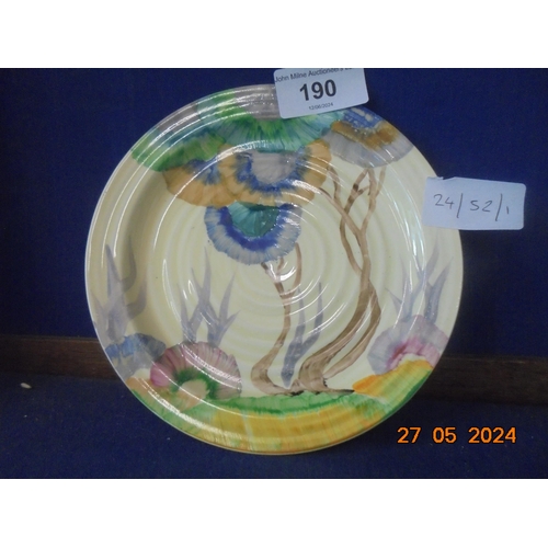 190 - Clarice Cliff Bizarre Range. Viscaria Pattern Dish