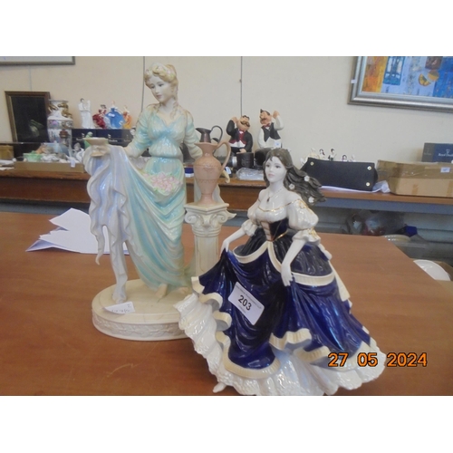 203 - Wedgewood Figure and a Coalport Figure - 'Lorna'