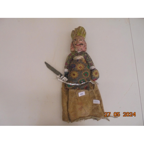 208 - Persian/Middle Eastern Painted Puppet