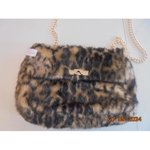 225 - Kurt Geiger Faux Leopard Fur Shoulder Bag and Dustbag