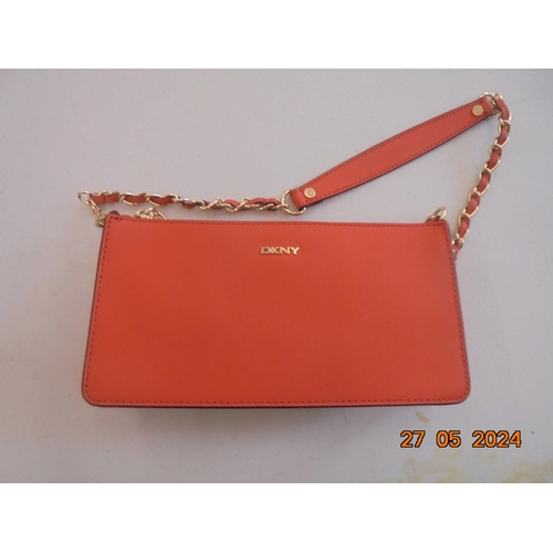 255 - DKNY Orange Clutch bag