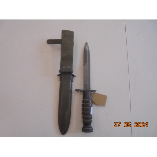 263 - American M4 Bayonet, Scabbard and Frog