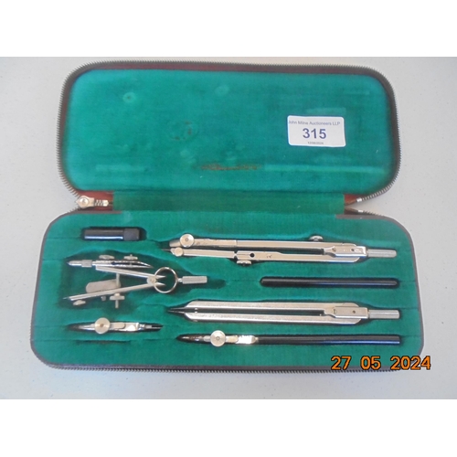 315 - Cased Drawing Instruments