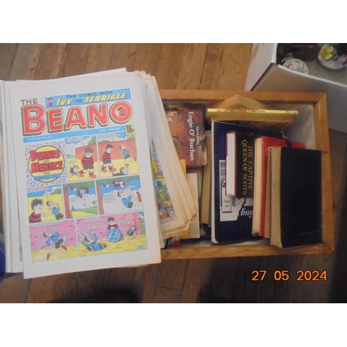 362 - Two Boxes of Books  - Some Local Interest plus Beano Comics