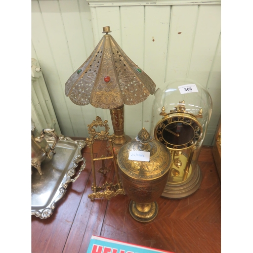 368 - Table Lamp and Other Brass Items