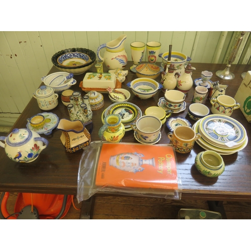 378 - Large lot of Quimper Pottery and Book