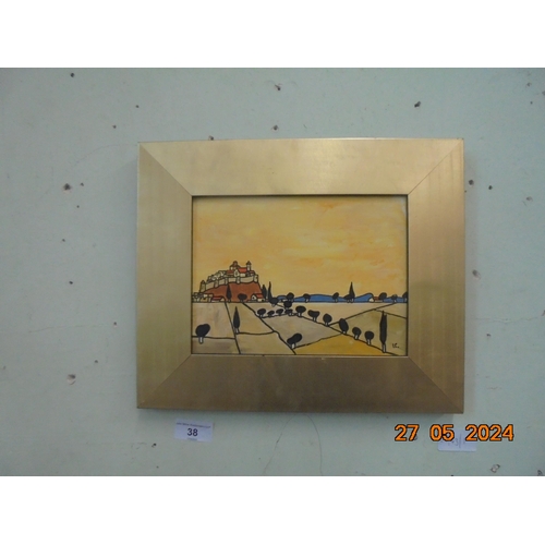 38 - Framed Oil Painting 