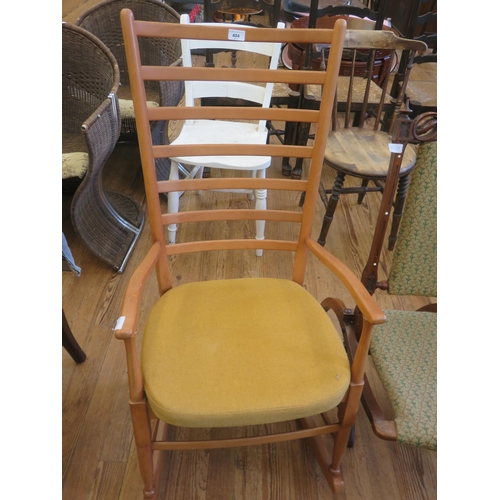 404 - Modern Lightwood Back Rocking Chair -