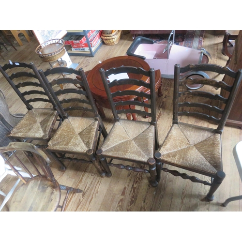 408A - Set of four Ladder Back Kitchen Chairs