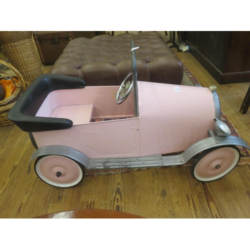 410 - Pink Metal Child's Pedal Car