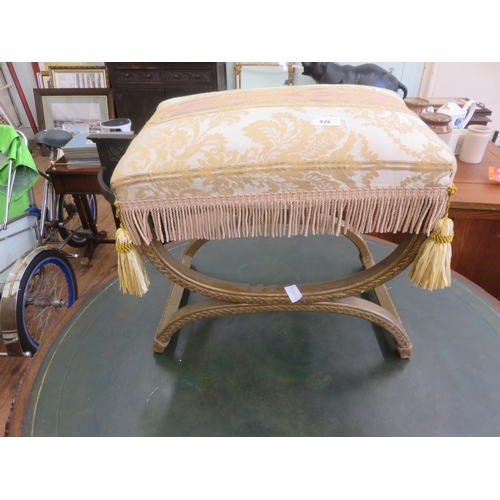 426 - French Style Gilt and Upholstered Stool