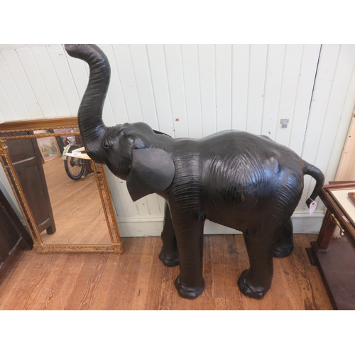 441 - Large Leather Liberty Elephant Statue