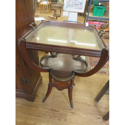 454 - Mahogany and Glazed Butlers Tray on Stand