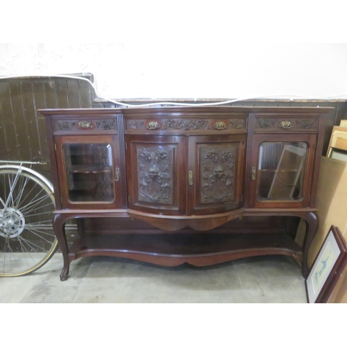 460 - Edwardian Mahogany and Glazed Sideboard Base