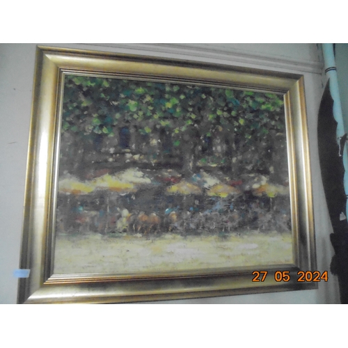 1 - Framed Impressionist Style Oil Paining 