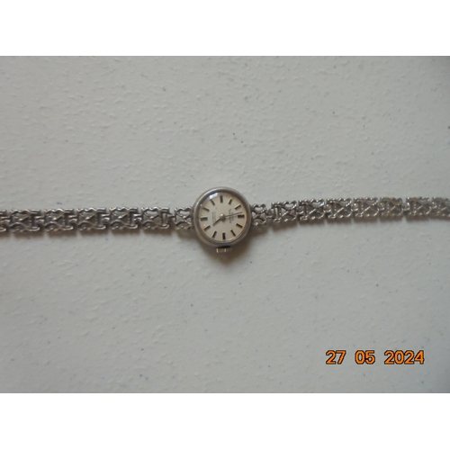 116 - Ladies Silver Swiss Empress Bracelet Watch