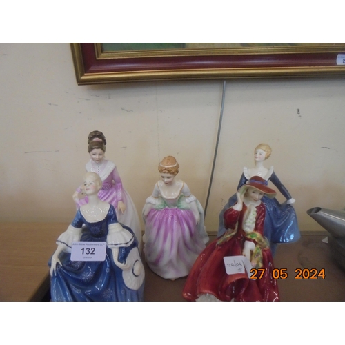 132 - Five Royal Doulton Figures, 