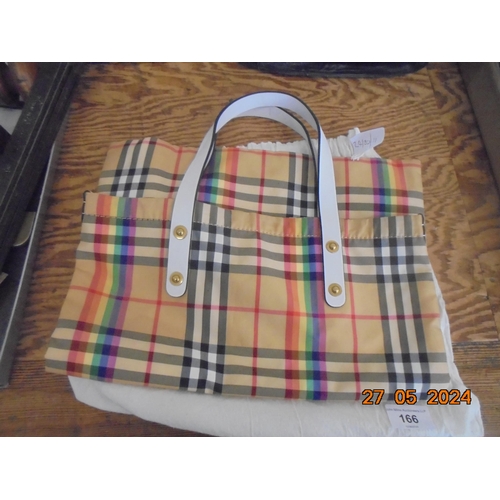 166 - Tartan Burberry Bag and Dustbag