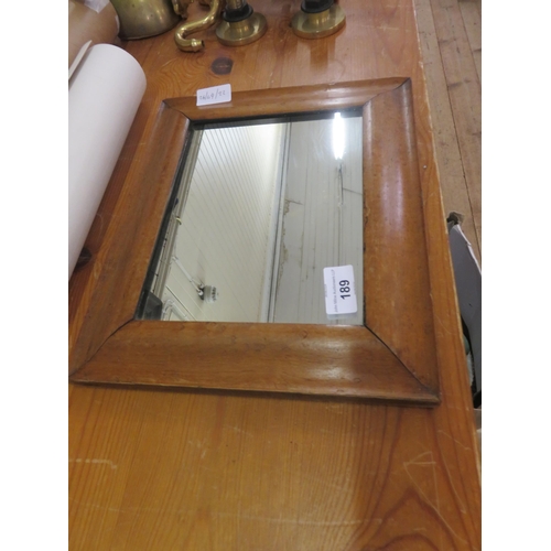 189 - Small Maple Wood Mirror