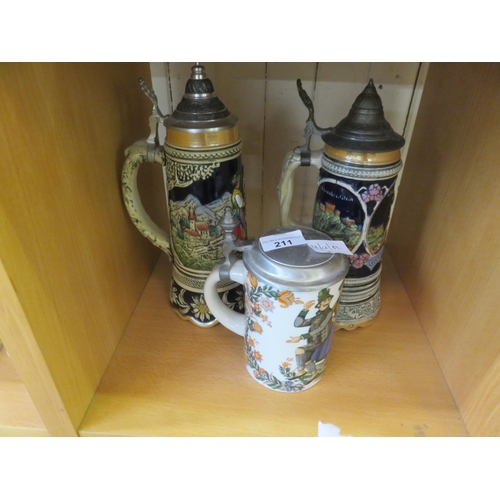 211 - Three Beer Steins