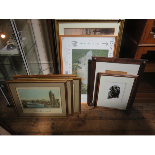 22 - Mixed Quantity of Pictures, Farquharson Print, Three Engravings Etc