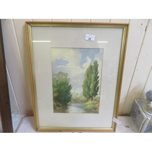 26 - Framed Watercolour 