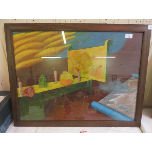 28 - Framed Oil 