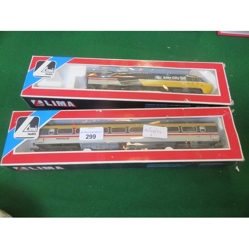 299 - Two Boxed Lima Models of Train Carriages Inter City 125