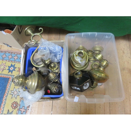 321 - Two Boxes of Oil Lamp Parts